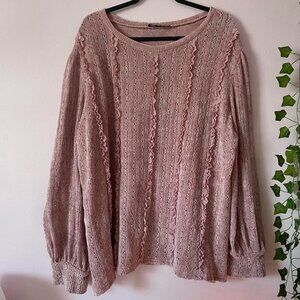 Pink Frilly Suzanne Betro Sweater